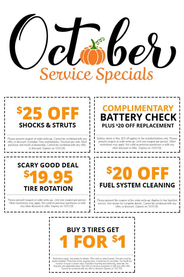 October Service Specials