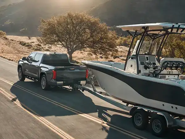 2026 Toyota Tundra towing a boat
