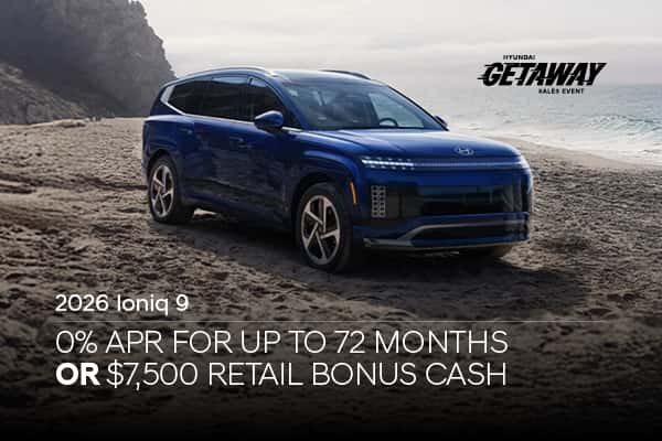 0% APR on the All-Electric on a 2026 Hyundai IONIQ 9