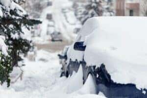 Snow-Covered Cars