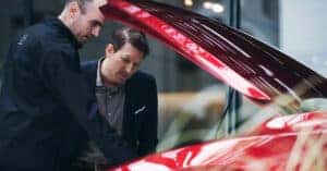 MAZDA Technician Explaining Service to Customer
