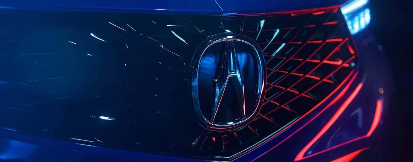 Grille on a blue 2023 Acura Integra