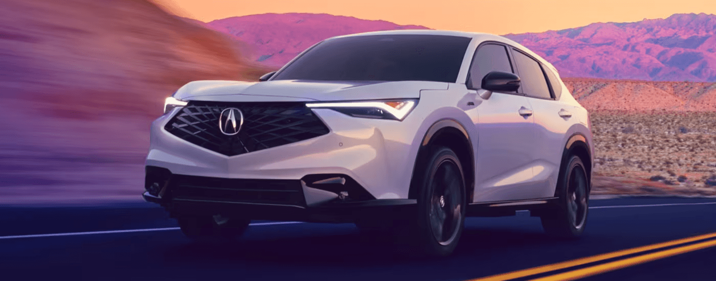 Front end of a white 2025 Acura ADX