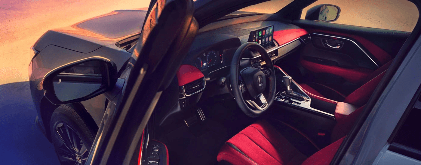 Red interior of a 2025 Acura ADX