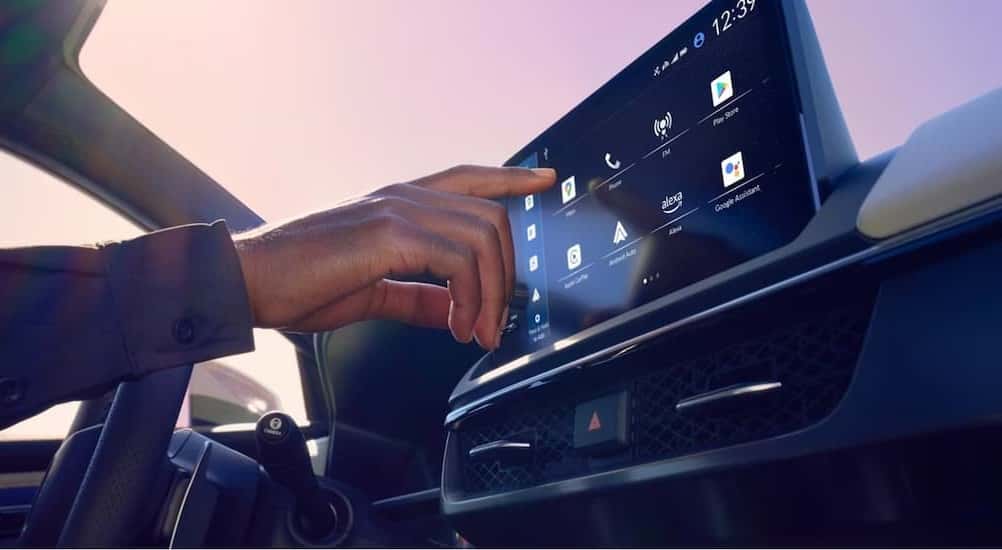 Infotainment screen in a 2025 Acura ADX for sale.