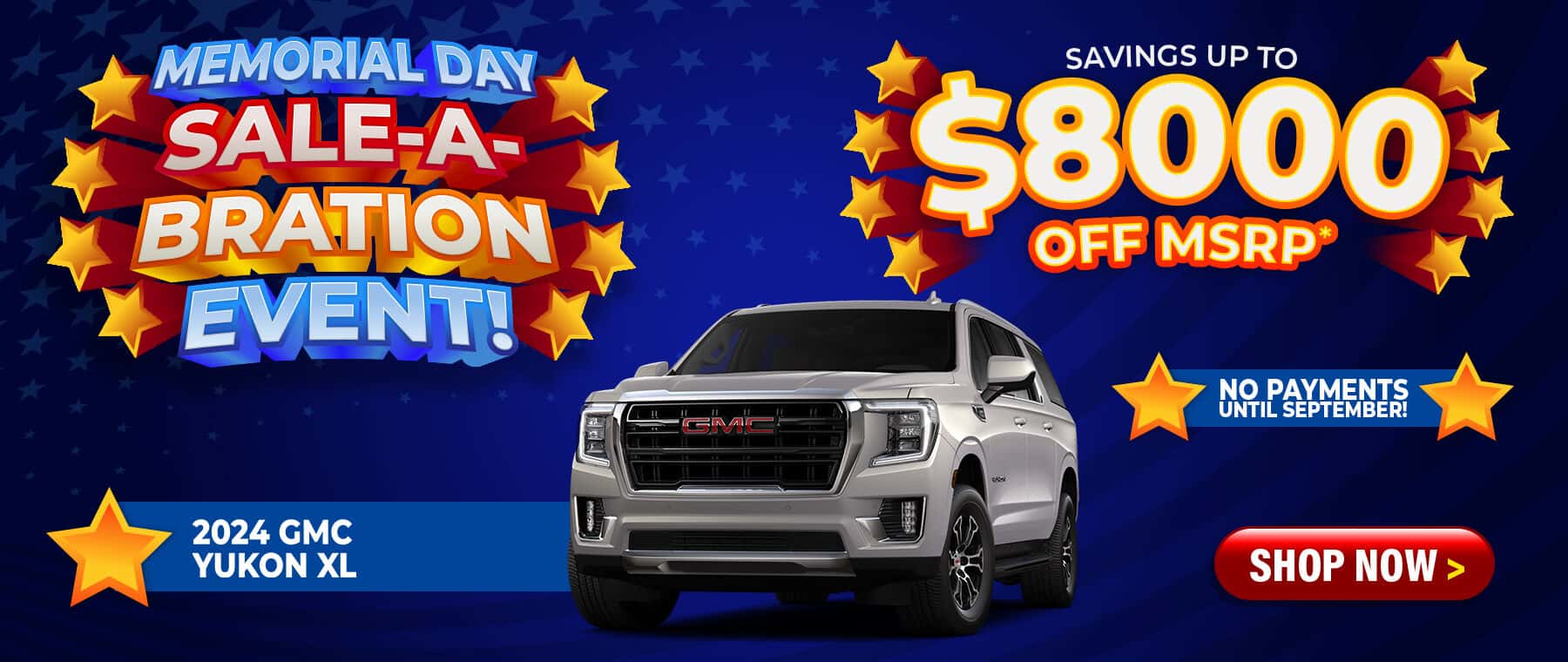 2024 GMC Yukon XL - savings up to $8000 Off MSRP; No payments until September