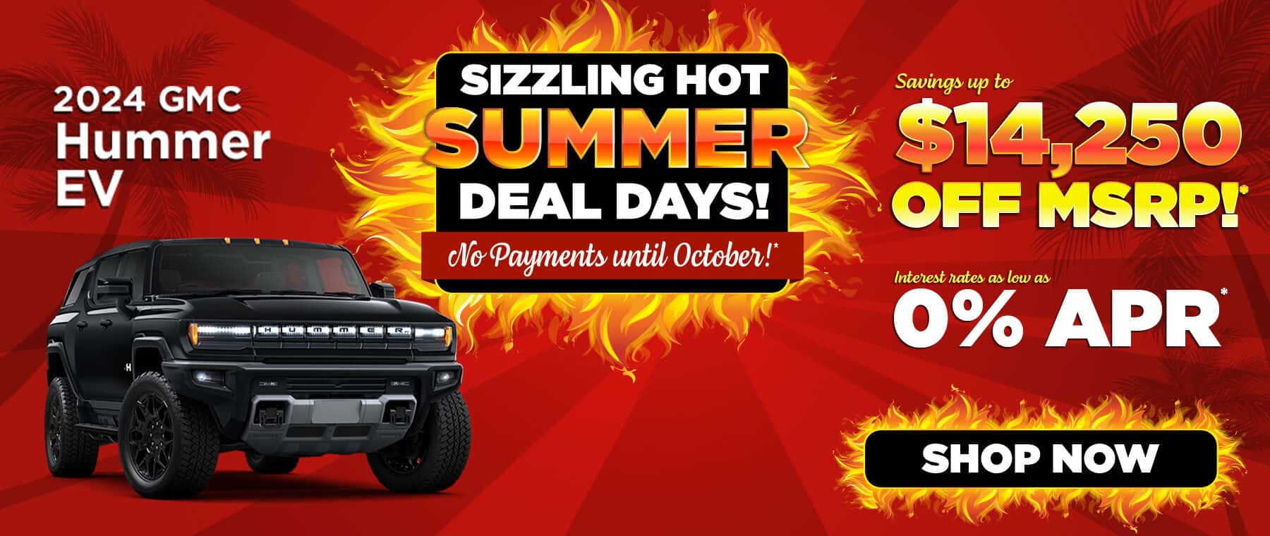 June 2024 Hummer EV Special - Desktop Banner - Parks KV GMC
