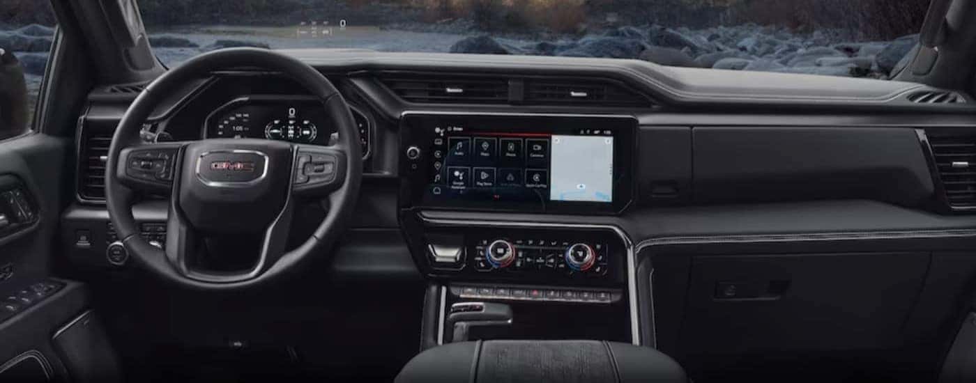 The black dash is shown in a 2024 GMC Sierra 1500.