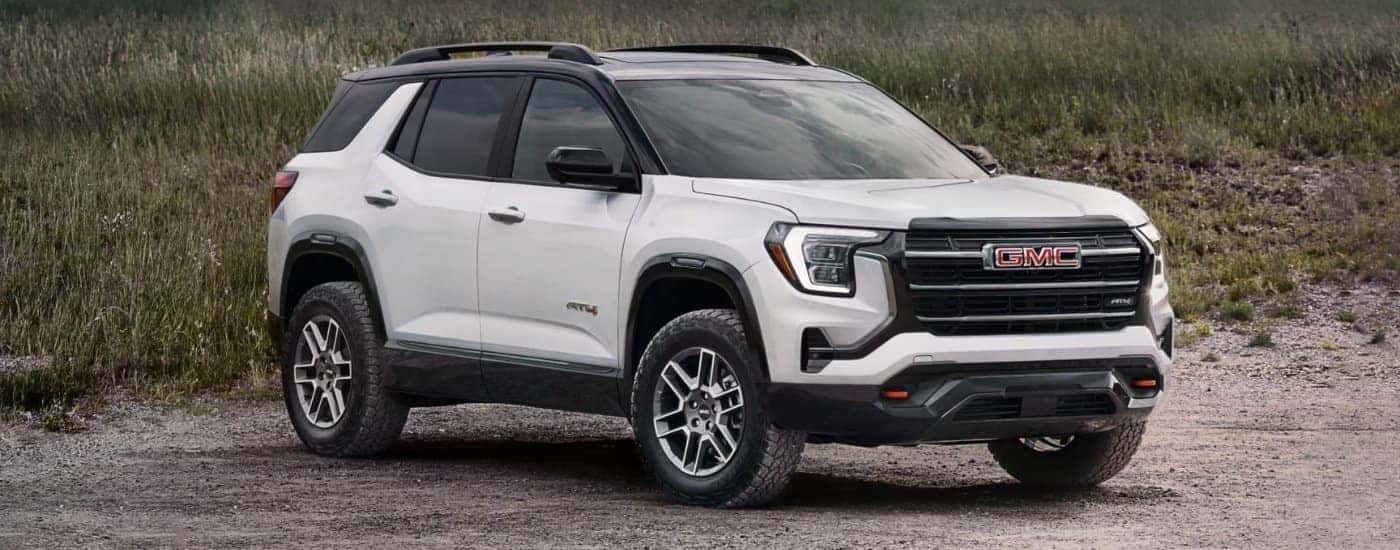 A white 2026 GMC Terrain AT4 parked for sale near Clemmons