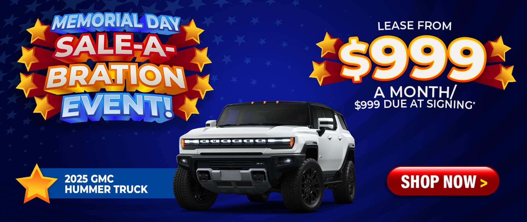 2025 GMC Hummer EV Truck - lease from $999 a month with $999 due at signing