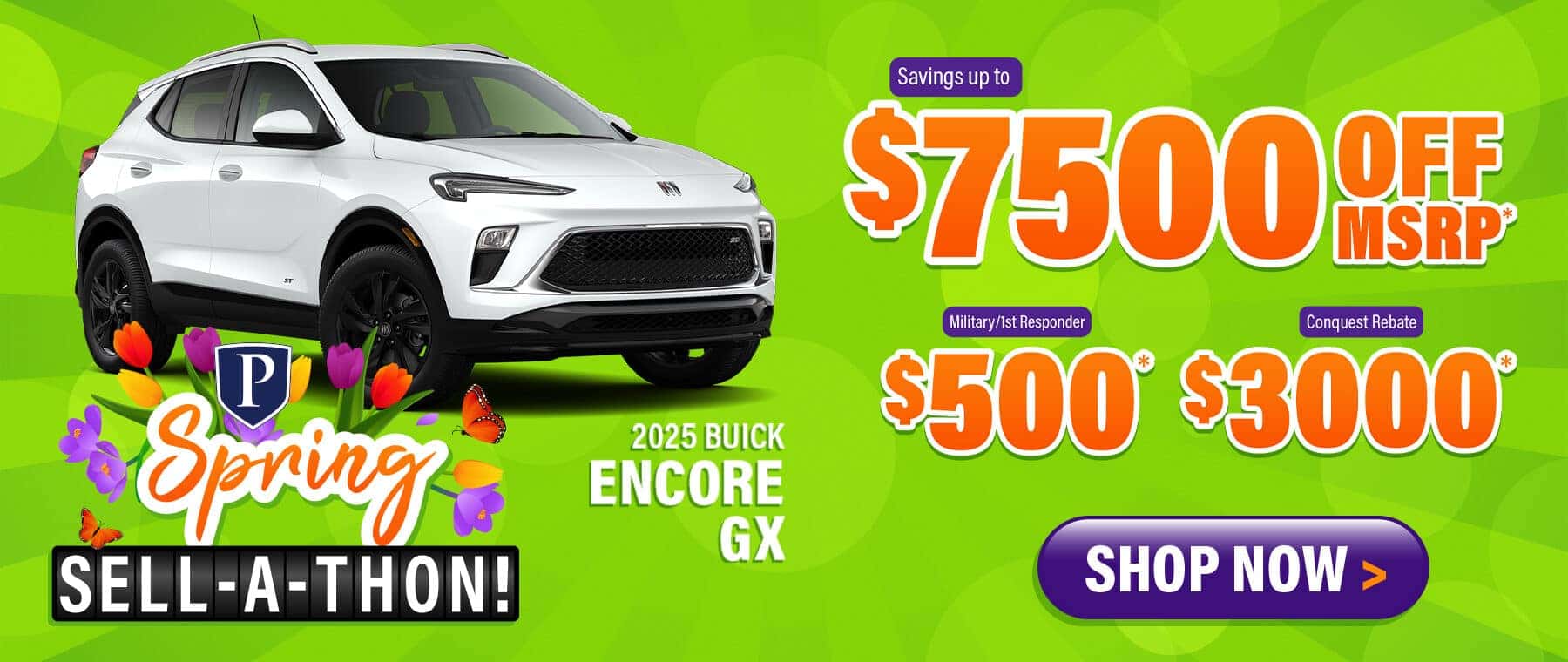 2025 Buick Encore GX - savings up to $7500 Off MSRP; military/first responder $500; Conquest rebate $3000