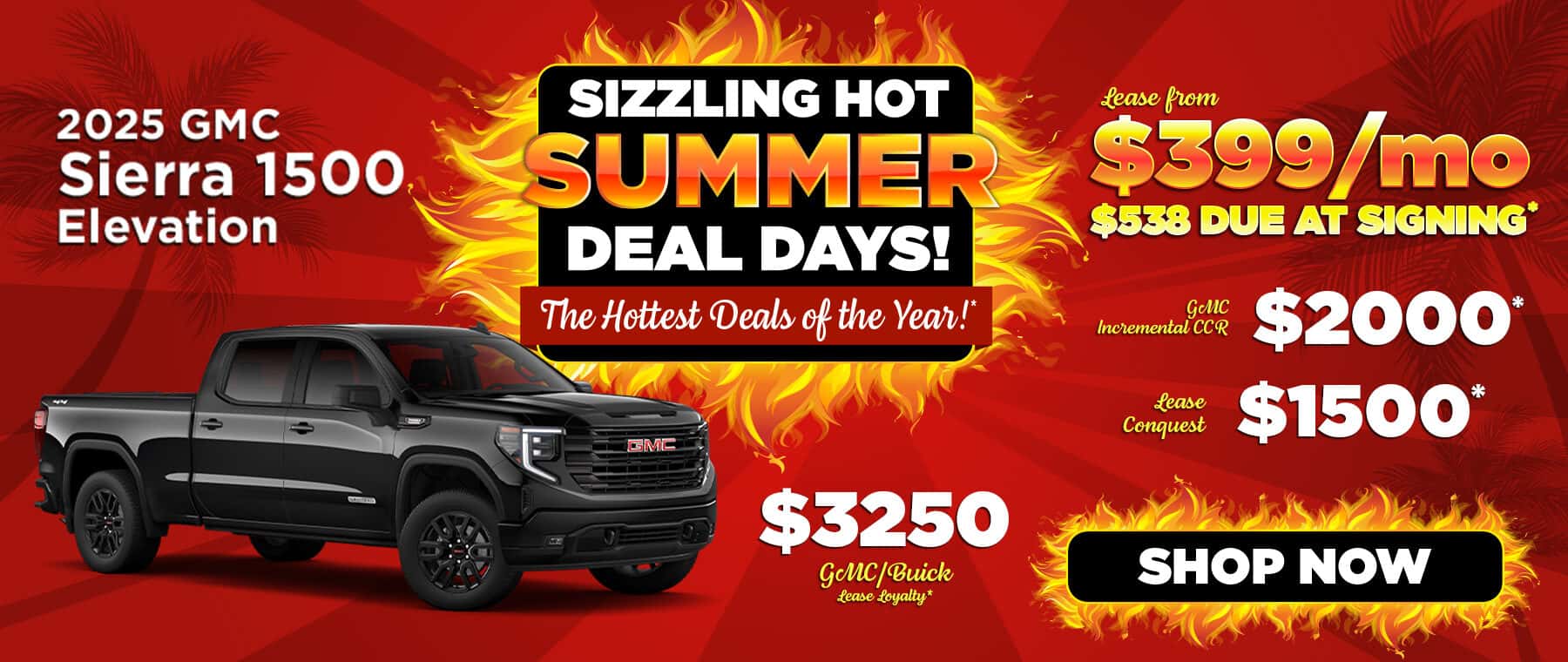 une Sierra 1500 LEASE Special - Desktop Banner - Parks Greenville BGMC