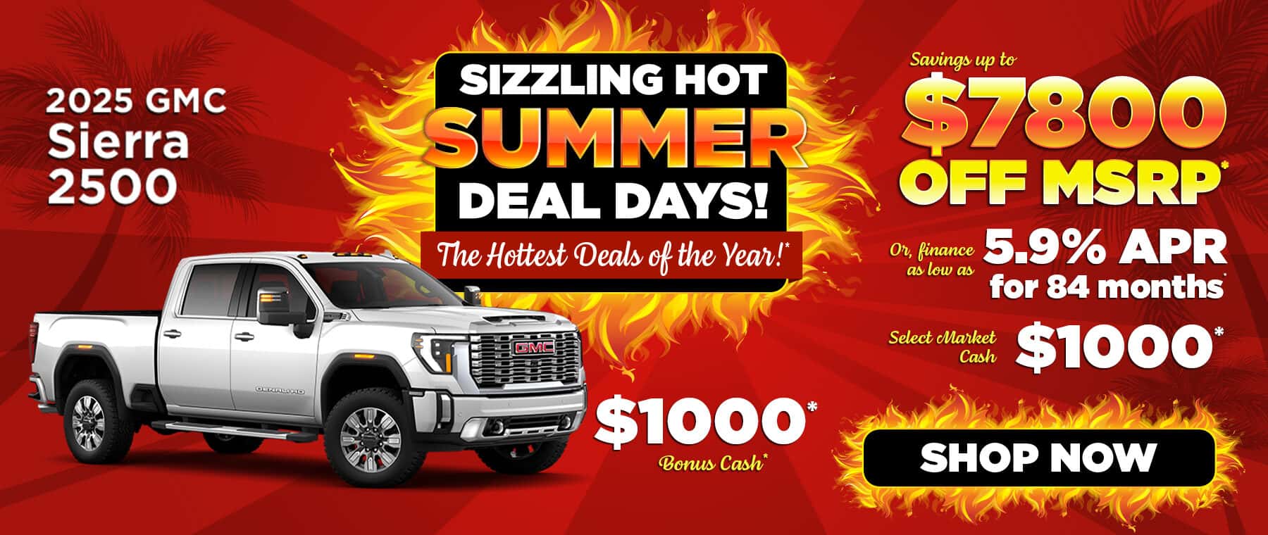 June GMC Sierra 2500 Special - Desktop Banner - Parks Greenville BGMC