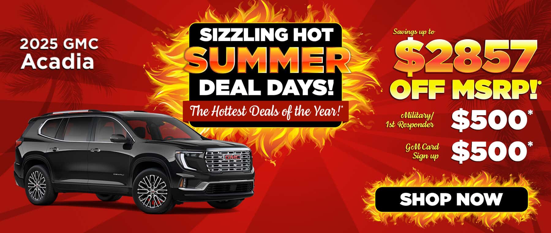 June Acadia Special - Desktop Banner - Parks Greenville BGMC