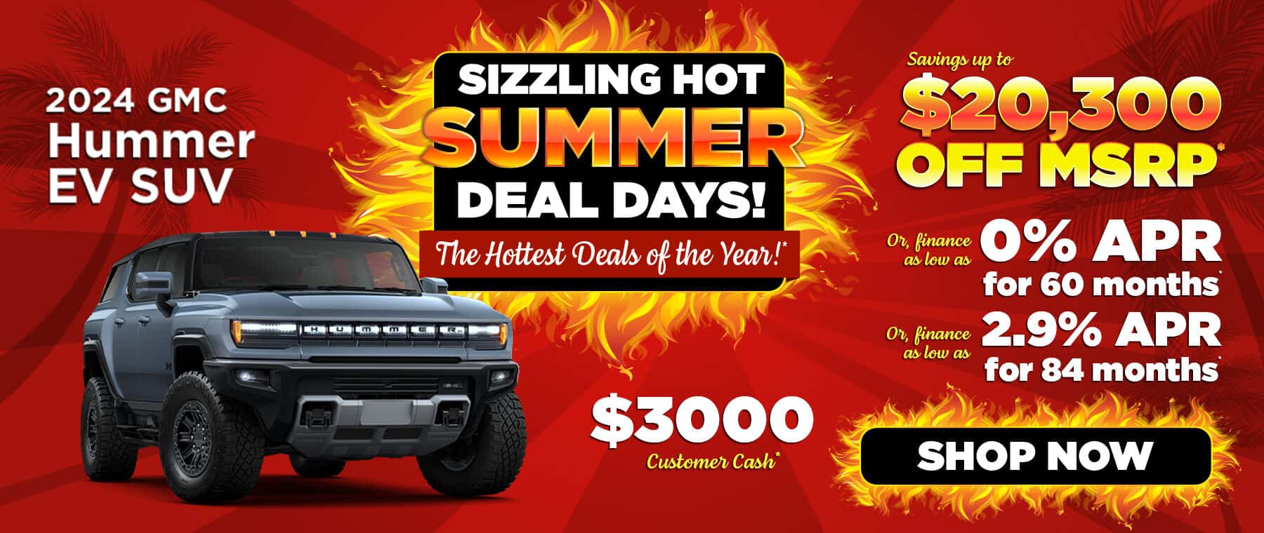 June Hummer EV Special - Desktop Banner - Parks Greenville BGMC