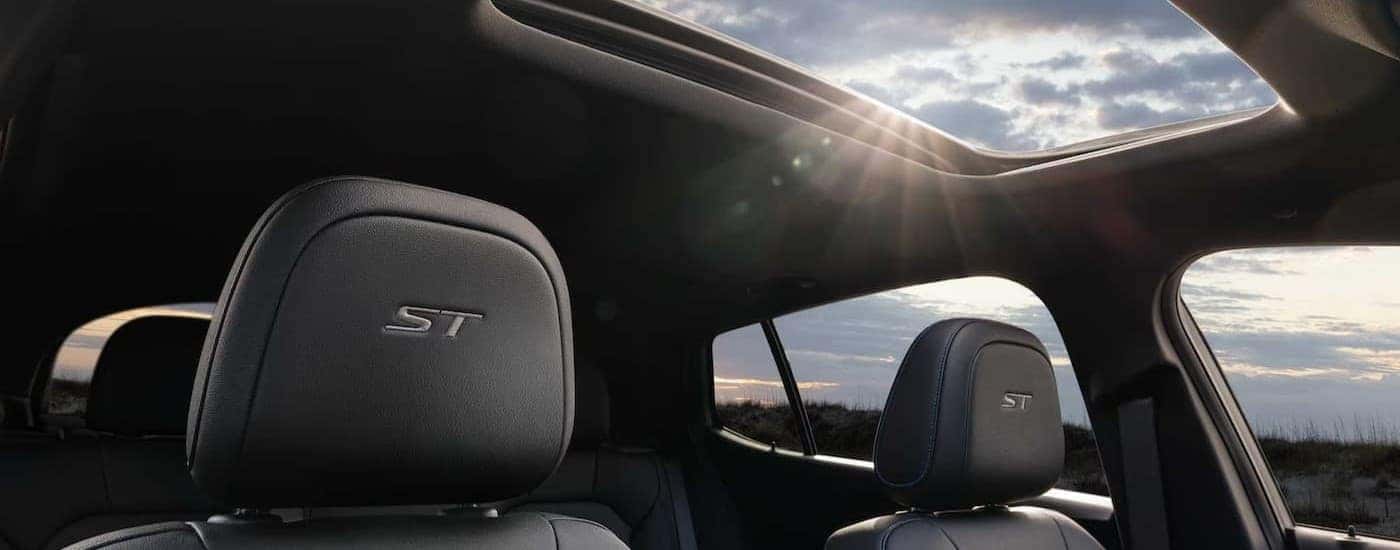 Headrests and sunroof in a 2026 Buick Envista ST.