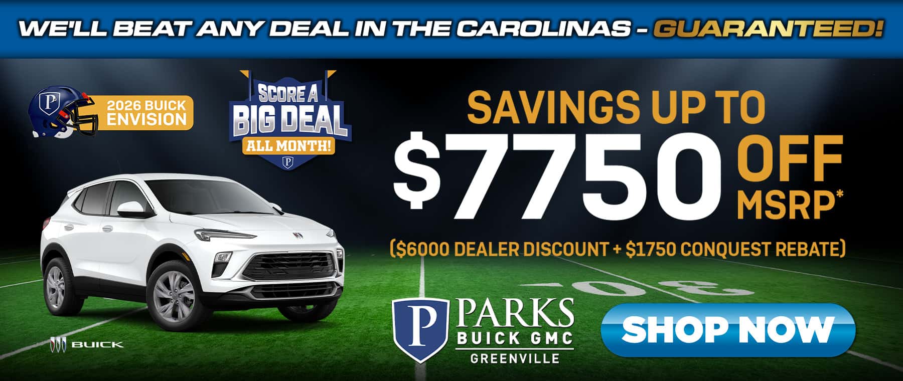 Savings up to $7750 Off MSRP ($6000 dealer discount + $1750 Conquest Rebate)