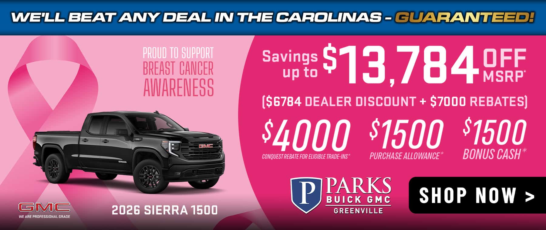 Savings up to $13784 Off MSRP ($6784 dealer discount + $7000 rebate)