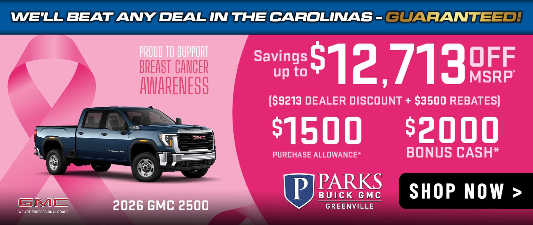 Savings up to $12713 Off MSRP ($9213 dealer discount + $3500 rebates)