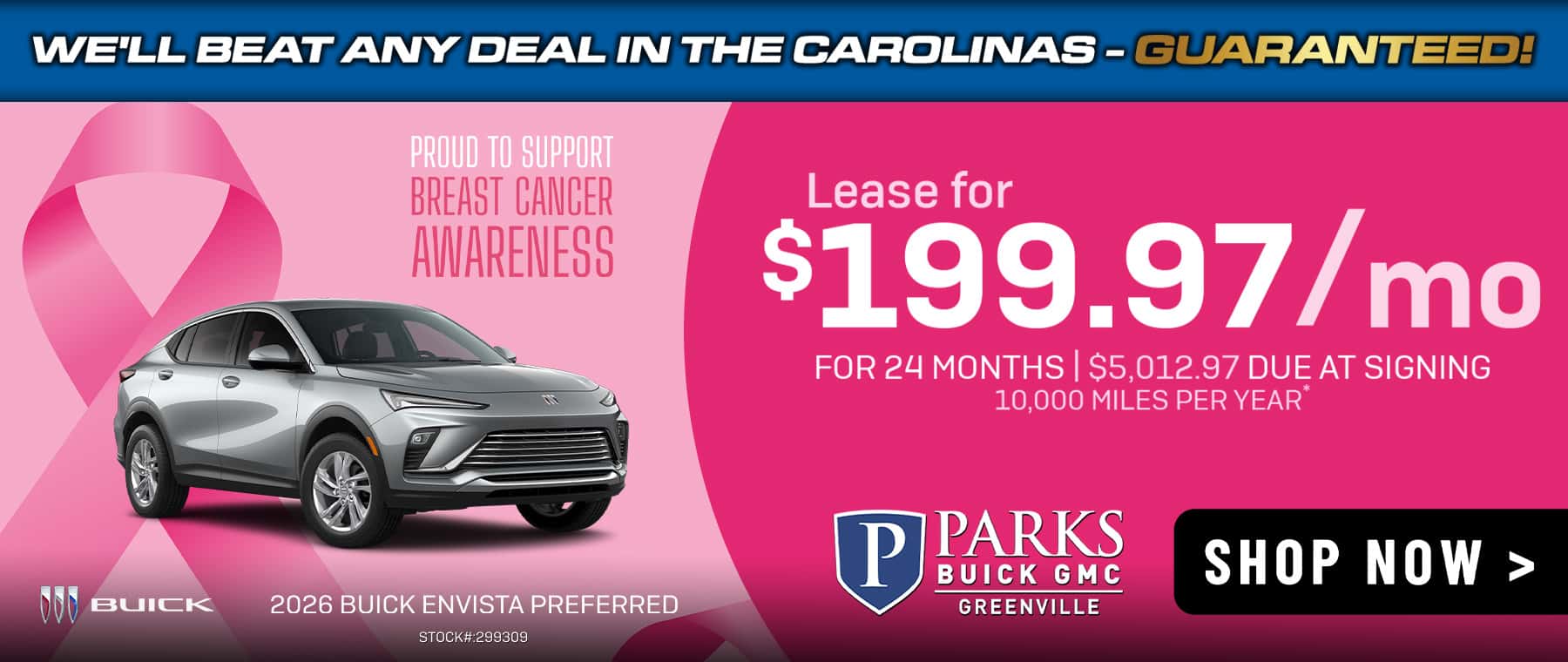 Lease for $199.97/mo for 24 months  $5,012.97 due at signing  10,000 miles per year