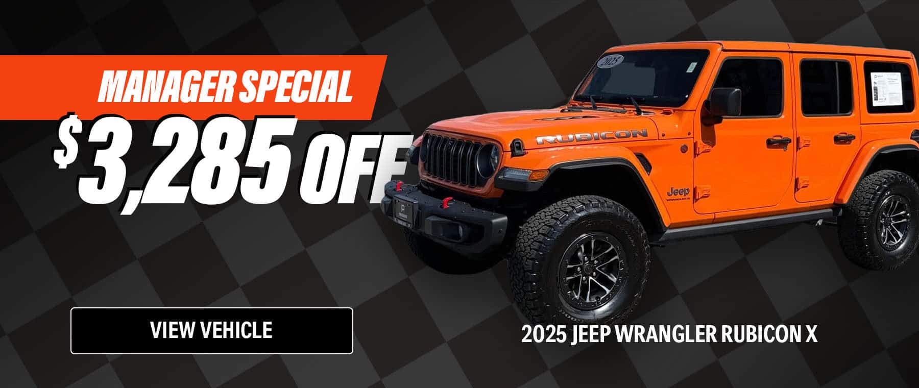 Enjoy Manager Special pricing on select Parkside Auto inventory