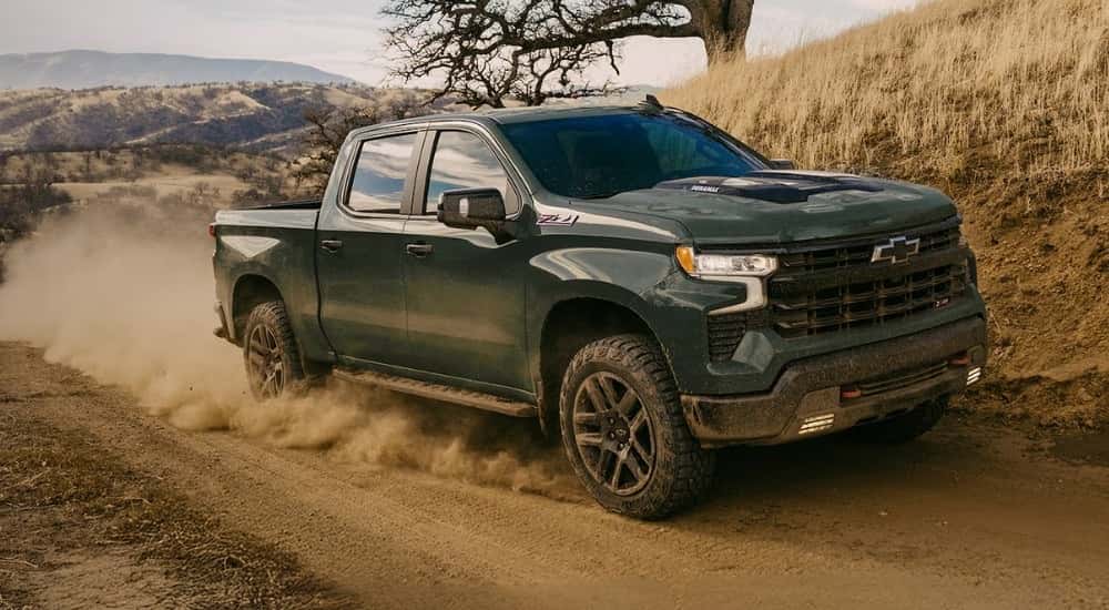 Grey 2026 Chevy Silverado 1500 Z71 off-roading