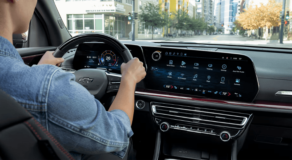 Large touch screen in a 2026 Chevy Traverse for sale near Houston