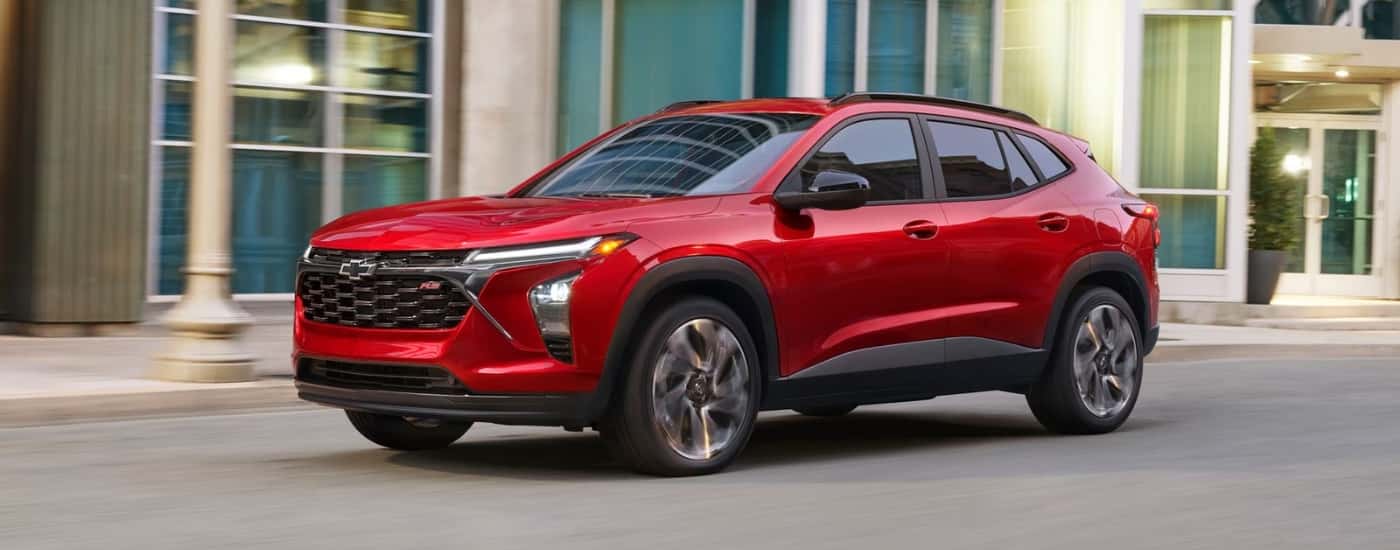 red 2026 chevy trax 2RS driving