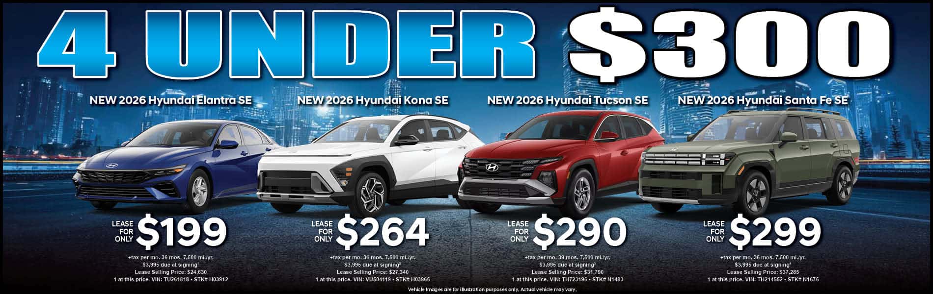 4 uNDER $300