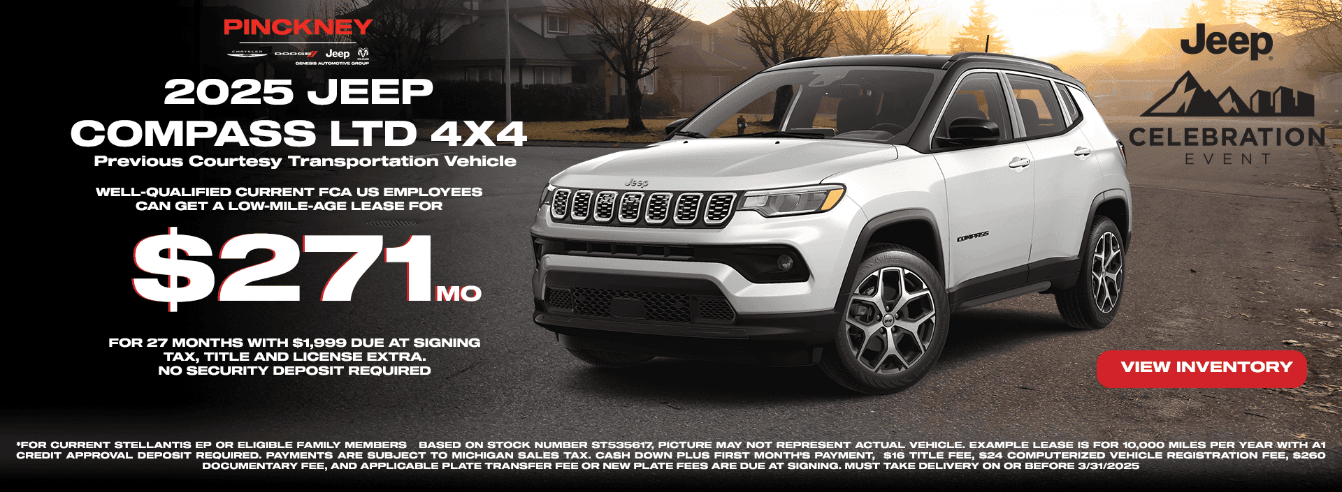 2025 Compass LTD 4x4 Previous Courtesy Transportation Vehicles $271 for 27 months
