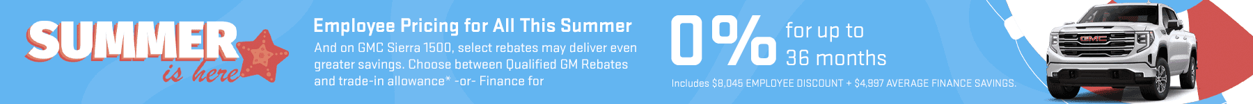 Employee Pricing for All This Summer