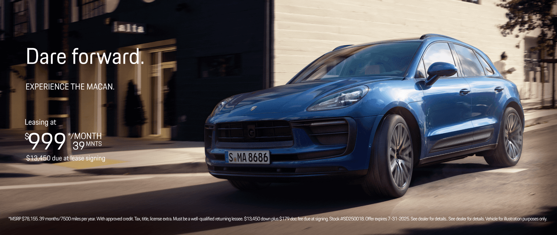 2025 Porsche Macan #SD250018 - Lease for $999 per month for 39 months/7500 miles per year*