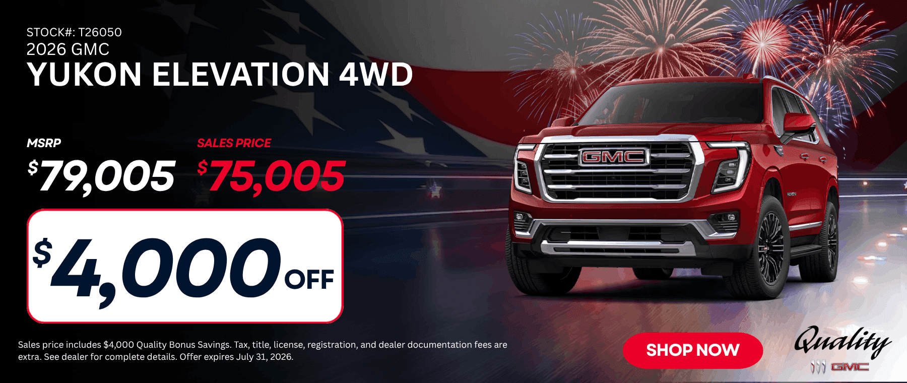 2026 GMC Yukon Elevation 4WD