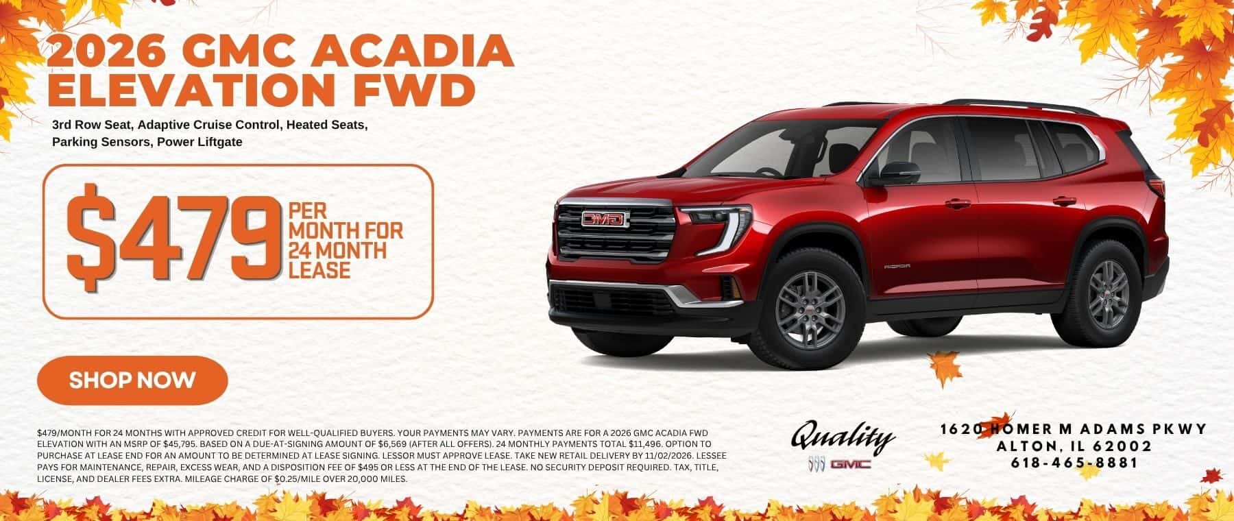 2026 GMC ACADIA ELEVATION FWD