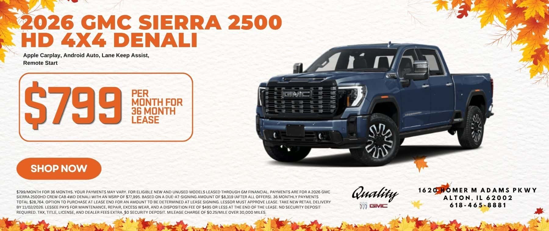 2026 GMC SIERRA 2500 HD 4X4 DENALI