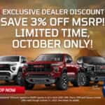 Save 3% for trucks this October