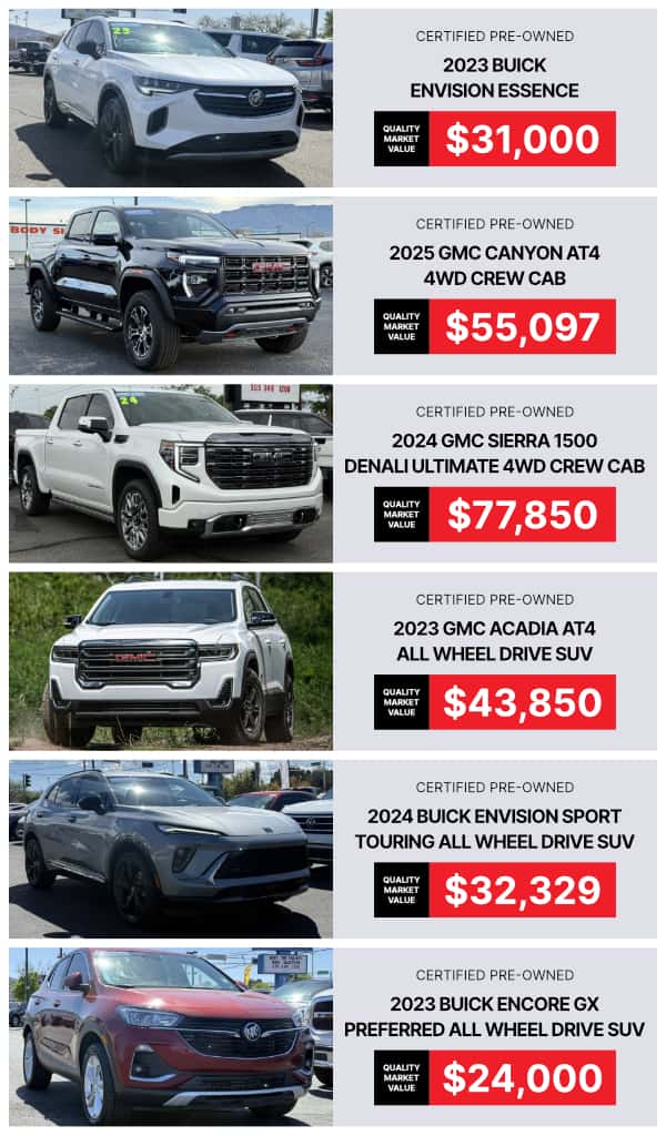 Discover Premium Certified Pre-Owned Buick & GMC Deals at Quality by DiLorenzo