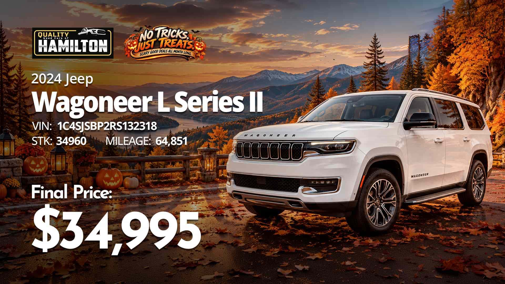 2024 Jeep Wagoneer L Series II featured at Quality Used Cars of Hamilton for $34,995.