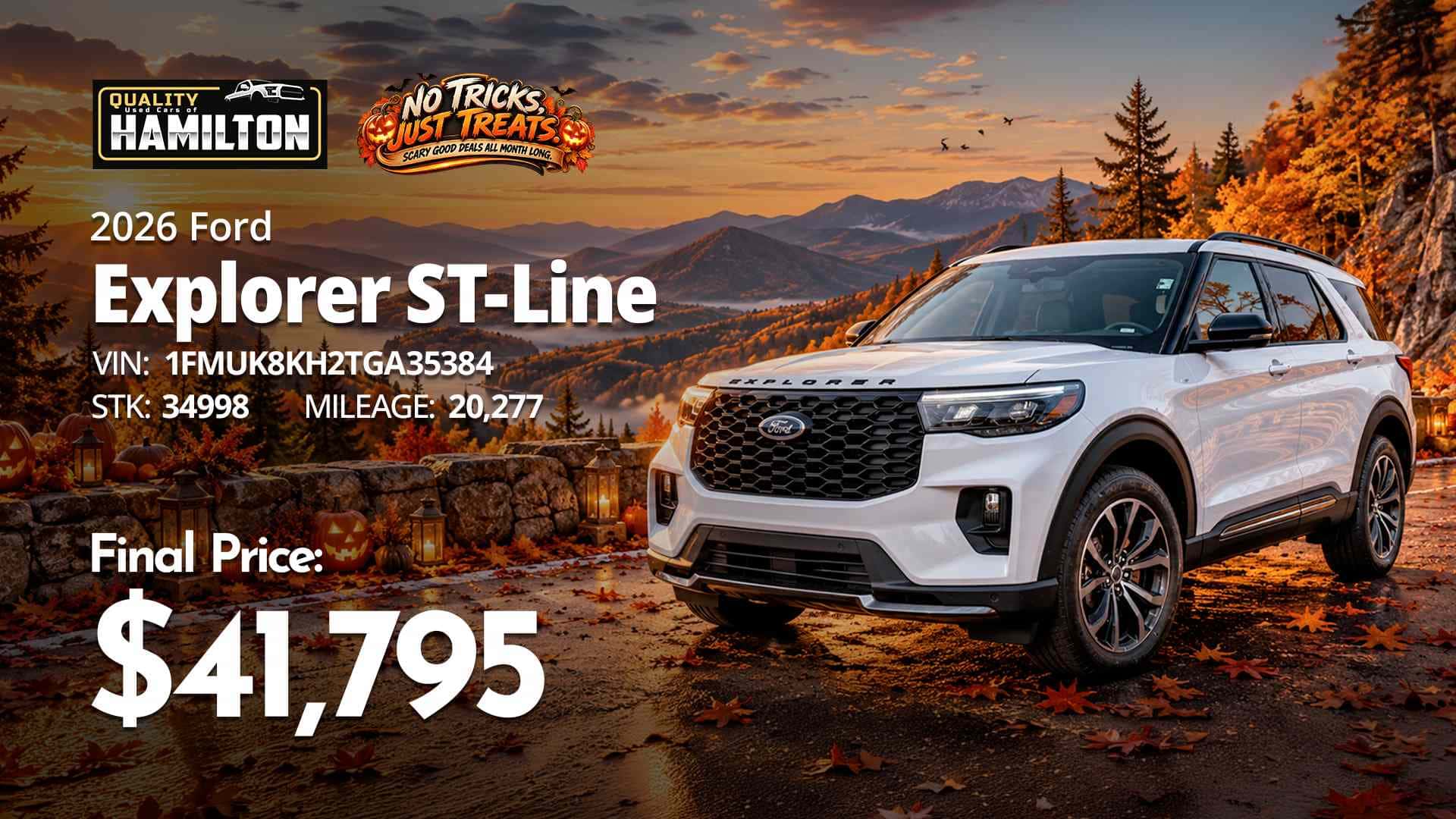 2026 Ford Explorer ST-Line featured at Quality Used Cars of Hamilton for $41,795.