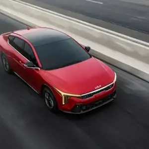 2026 Kia K4 Overhead on the Road
