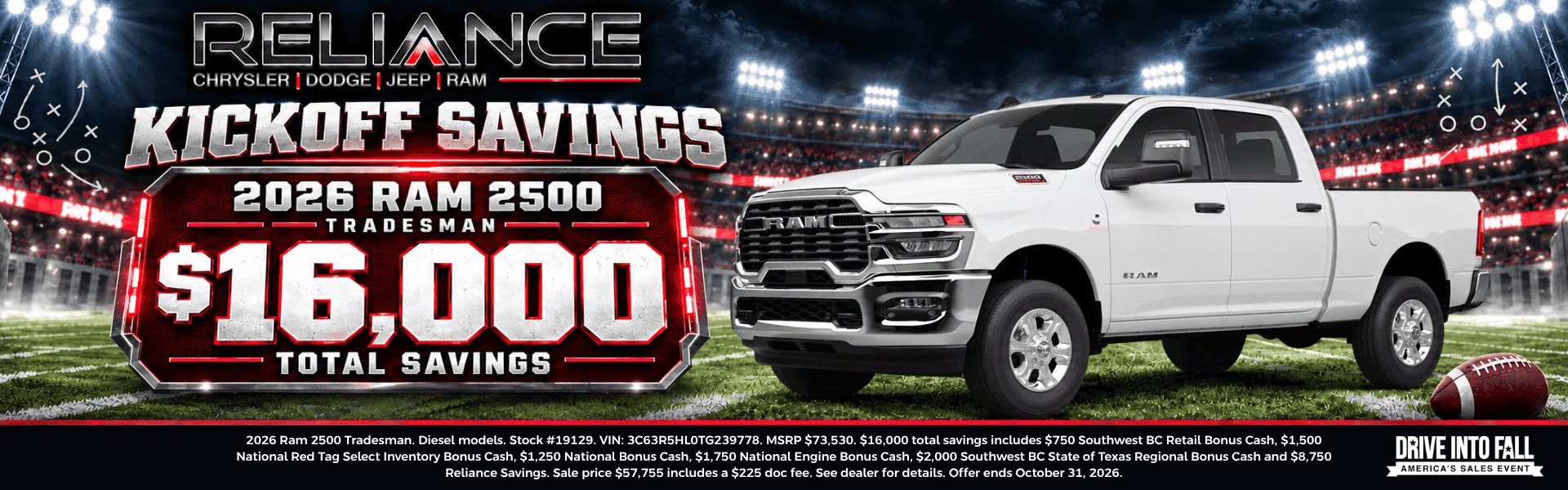 white ram savings banner 16k total savings