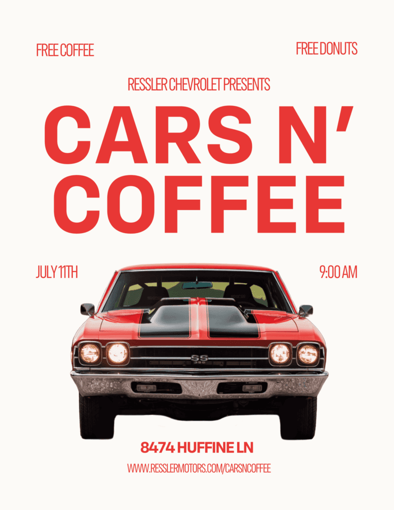 cars and coffee flyer
