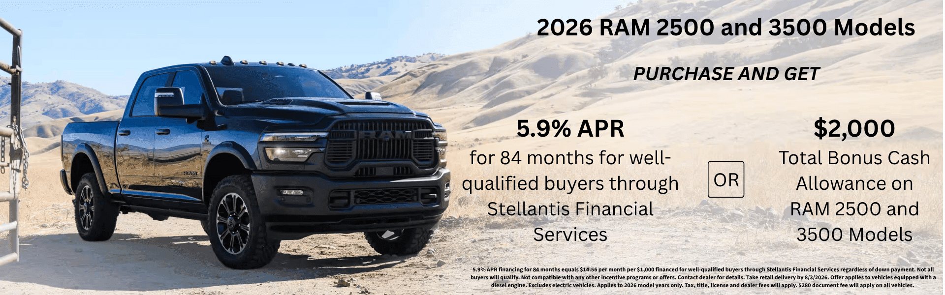 2026 RAM 2500 + 3500 Deals