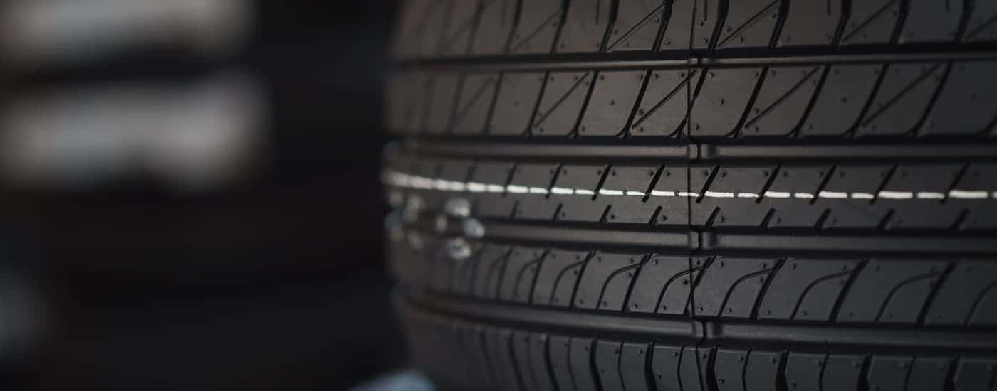 New treads on a car tire