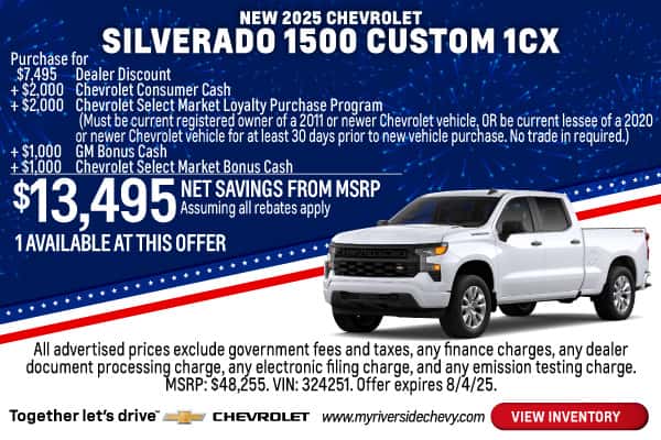 New 2025 Chevrolet Silverado 1500 Custom 1CX