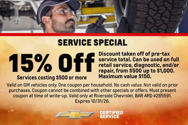 15% off Service Special