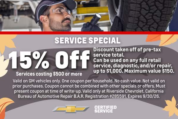 15% off Service Special