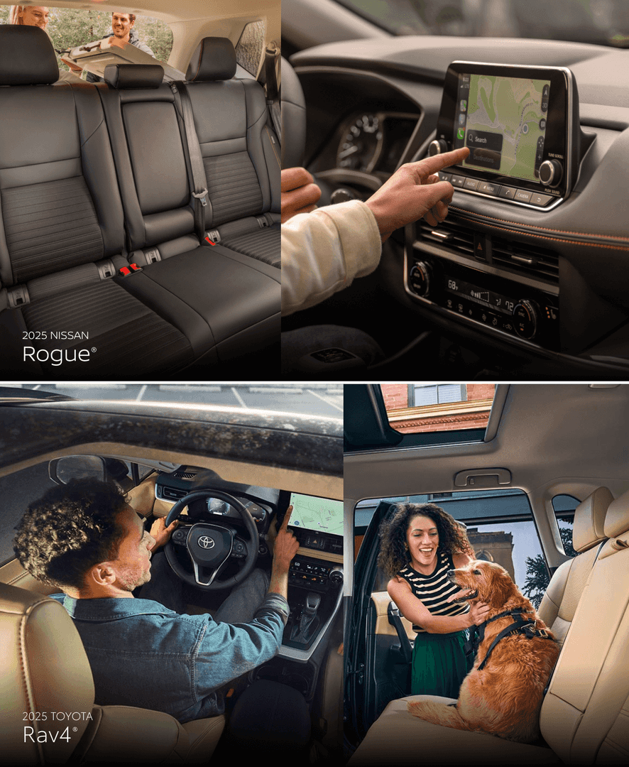 Nissan Rogue vs. Toyota RAV4 Interior Features