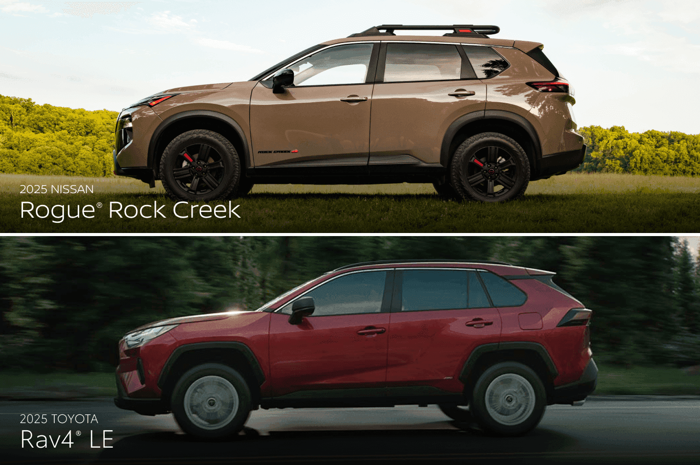 Toyota RAV4 vs. Nissan Rogue Trims