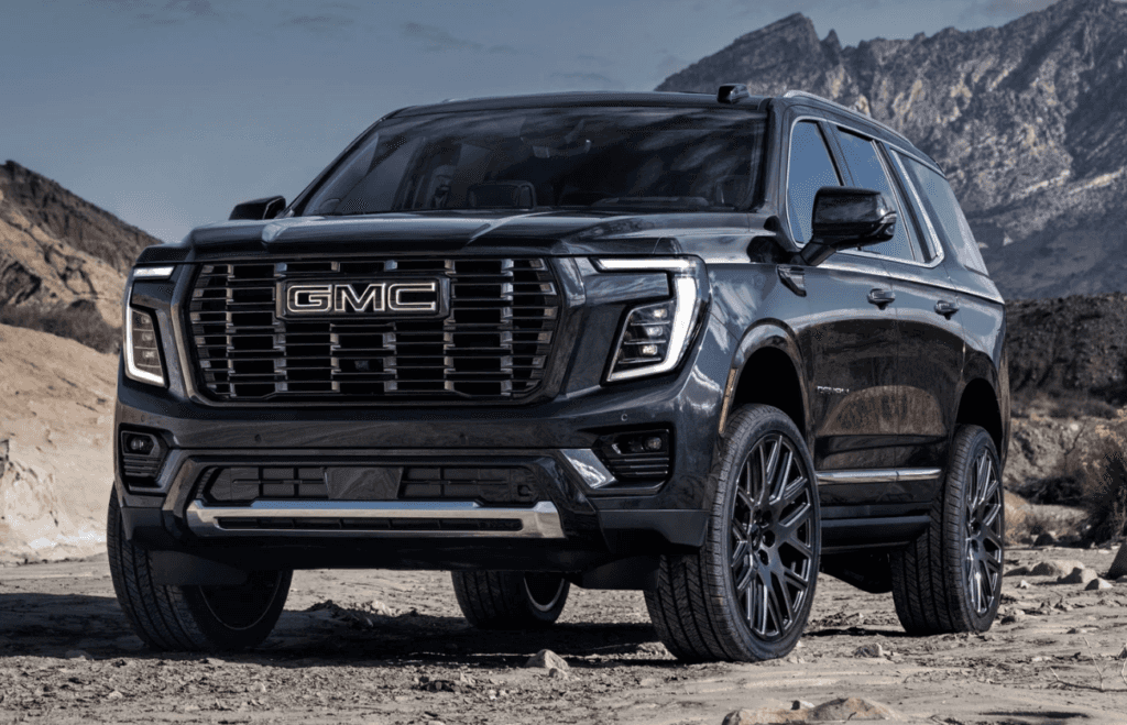 GMC Yukon SUV displayed in a dealership promotional image